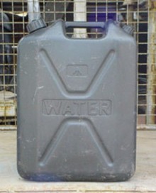 25 Litre Black Plastic Water Container
