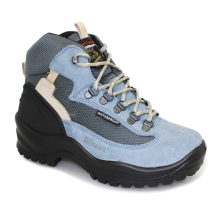Pale Blue in Colour-Suede / mesh upper-Spotex waterproof & breathable lining-Hiking PU sole-Lightweight trekking collection-Weight: 885g- -Lady Wolf comes in an extremely stylish pale blue suede leather. Being fully waterproof and breathable, it looks fashionable and is unbelievably light-weight. It has a built-in support system for your ankle, helping to fight tendinitis. The Lady Wolf Pale Blue is an extremely lightweight being only 885g in wei....